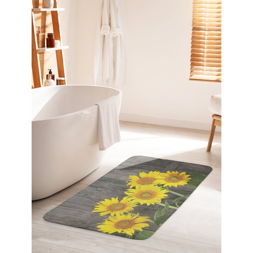 Изображение товара Коврик для ванной и туалета противоскользящий JOYARTY 'Милые подсолнухи'