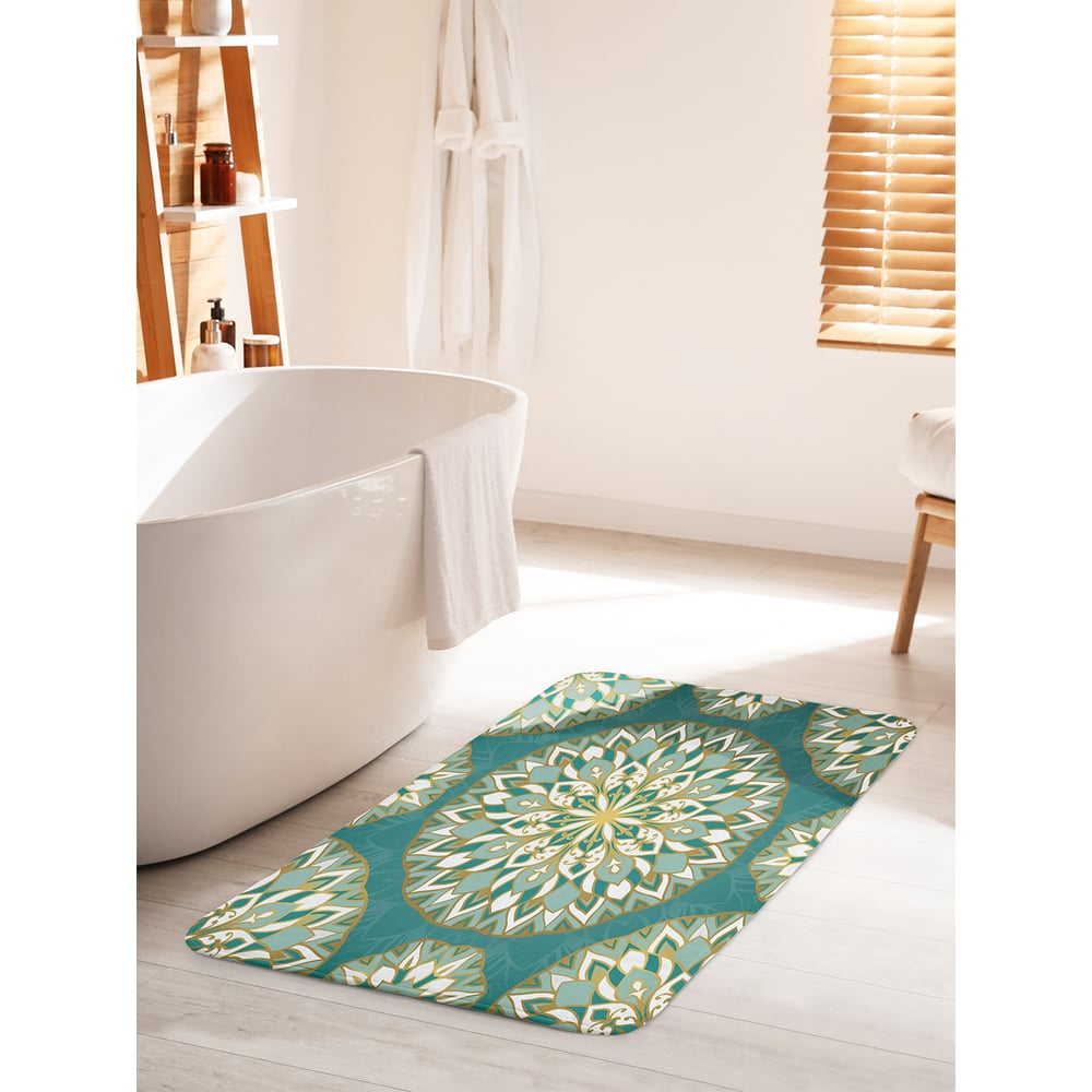 Изображение товара Коврик для ванной комнаты противоскользящий JOYARTY 60х100 см Райские цветы