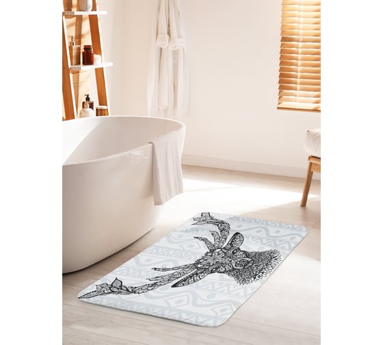 Изображение товара Коврик для ванной комнаты и туалета противоскользящий JOYARTY "Олень с узорами" 60х100 см bath_15541_60x100