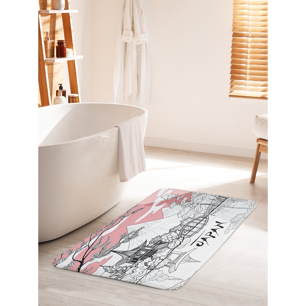 Изображение товара Противоскользящий коврик для ванной комнаты JOYARTY 60х100 см из велсофт