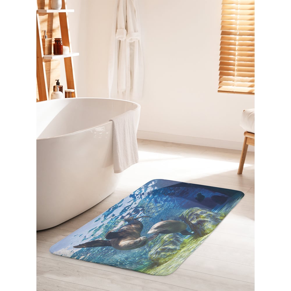 Изображение товара Коврик для ванной комнаты JOYARTY противоскользящий 60x100 см, яркий дизайн