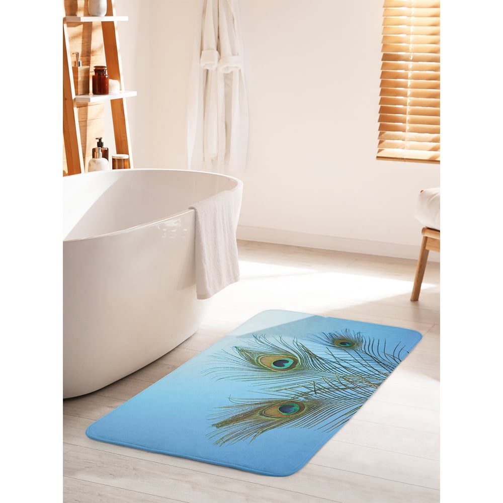 Изображение товара Коврик для ванной комнаты JOYARTY Солнечные перья 60х100 см