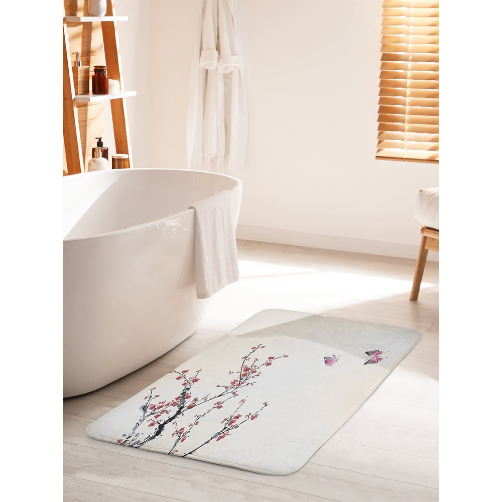 Изображение товара Коврик для ванной комнаты противоскользящий 60х100 см JOYARTY Воздух бабочек