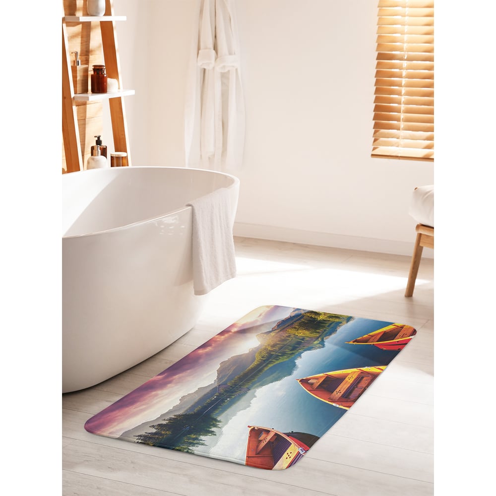 Изображение товара Противоскользящий коврик для ванной JOYARTY Три лодки 60х100 см