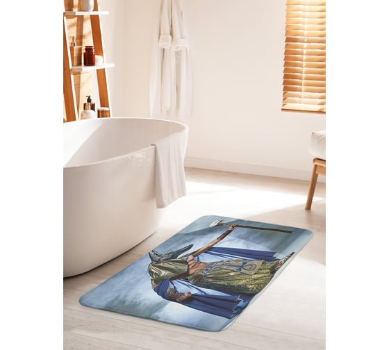 Изображение товара Коврик для ванной комнаты и туалета противоскользящий JOYARTY "Египетский колдун" 60х100 см bath_9321_60x100