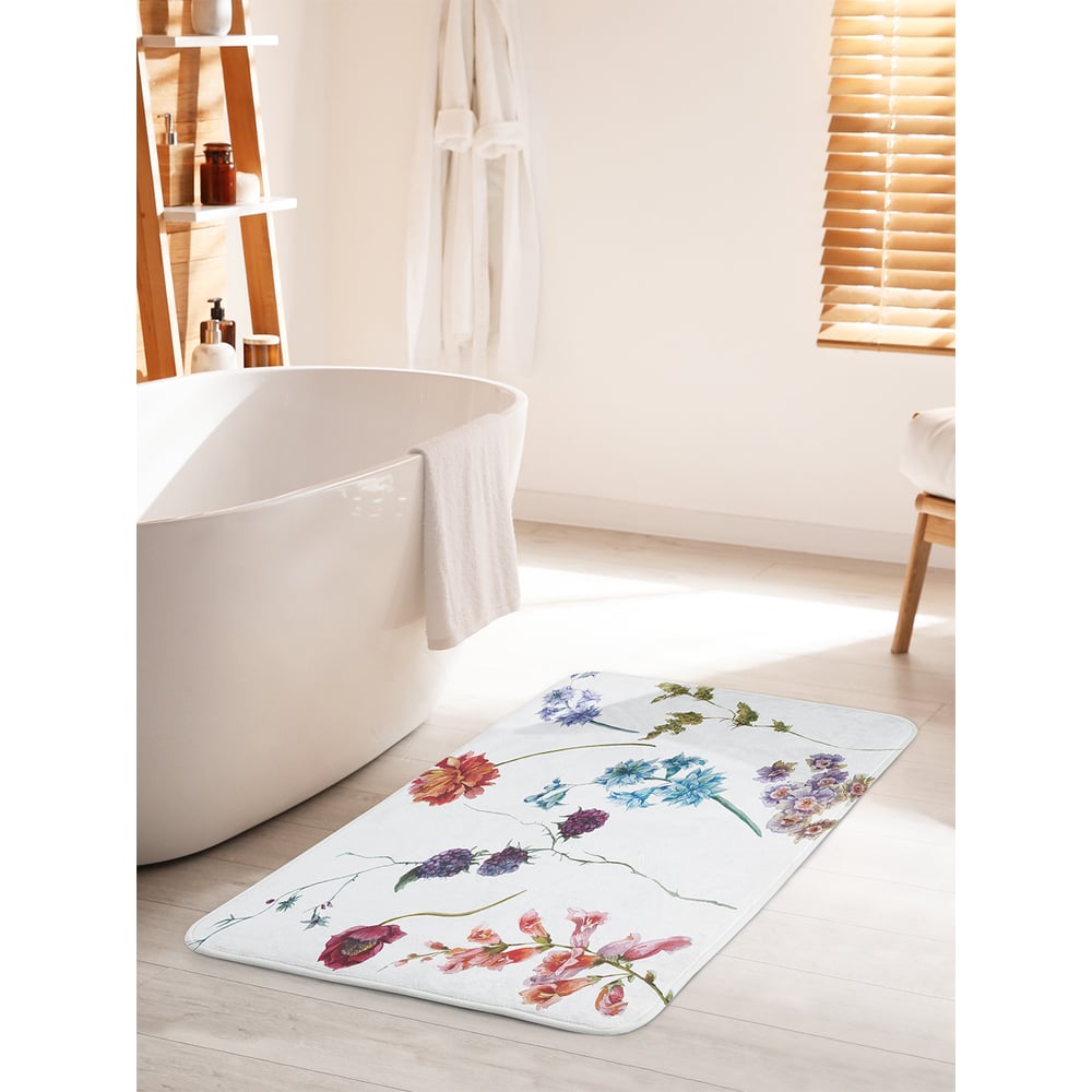 Изображение товара Коврик для ванной комнаты и туалета JOYARTY "Цветочный подбор" 60х100 см