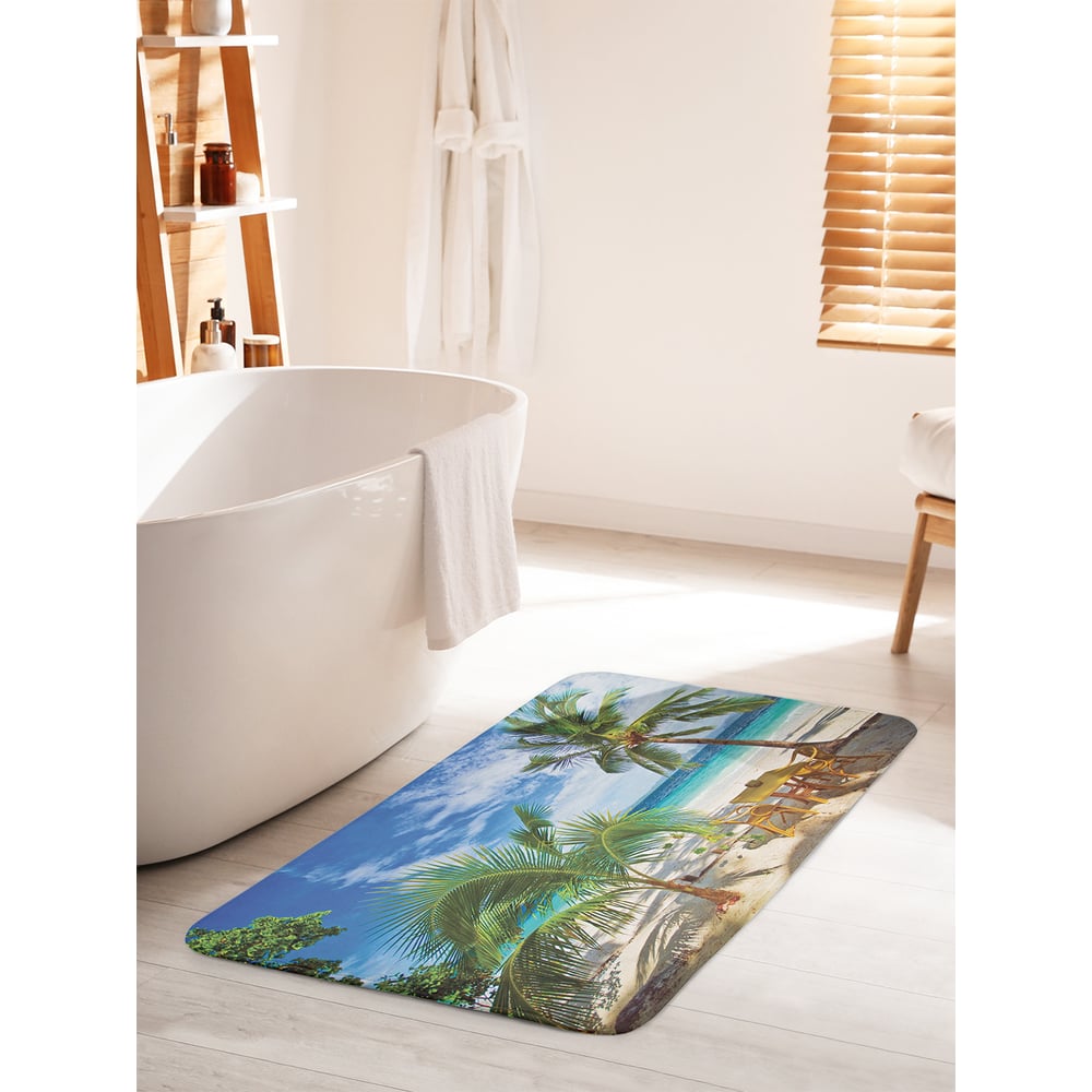 Изображение товара Коврик для ванной комнаты JOYARTY Пляжные посиделки 60x100 см противоскользящий