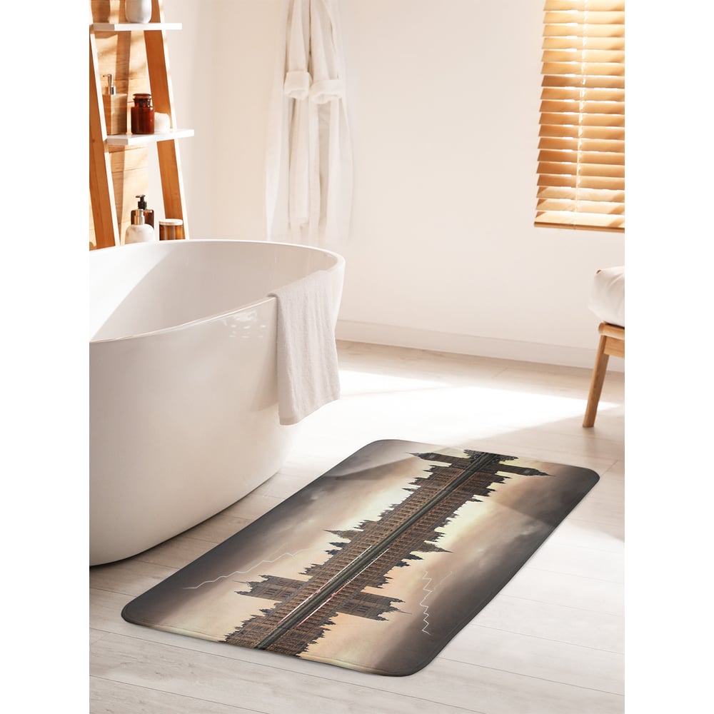 Изображение товара Коврик для ванной комнаты и туалета JOYARTY Грозовой Лондон 60x100 см антискользящий