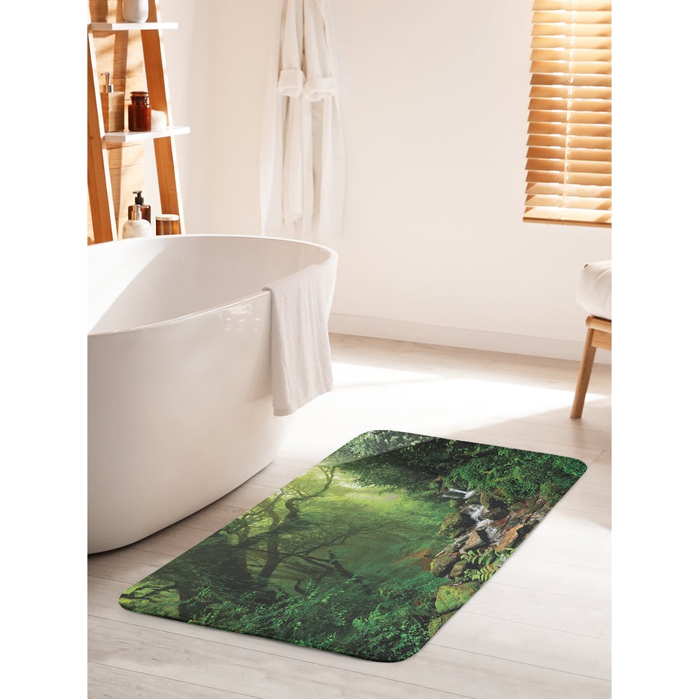 Изображение товара Коврик для ванной комнаты JOYARTY "Источник в светлом лесу" 60x100 см противоскользящий