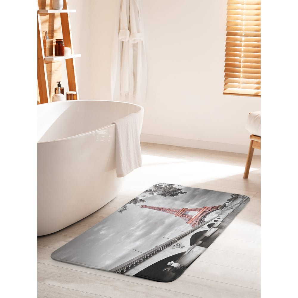 Изображение товара Коврик для ванной комнаты и туалета противоскользящий JOYARTY "Романтика в Париже" 60х100 см bath_10518_60x100