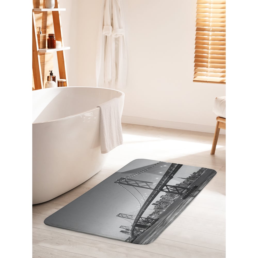 Изображение товара Коврик JOYARTY противоскользящий для ванной и туалета 60х100 см "Серые ночи"