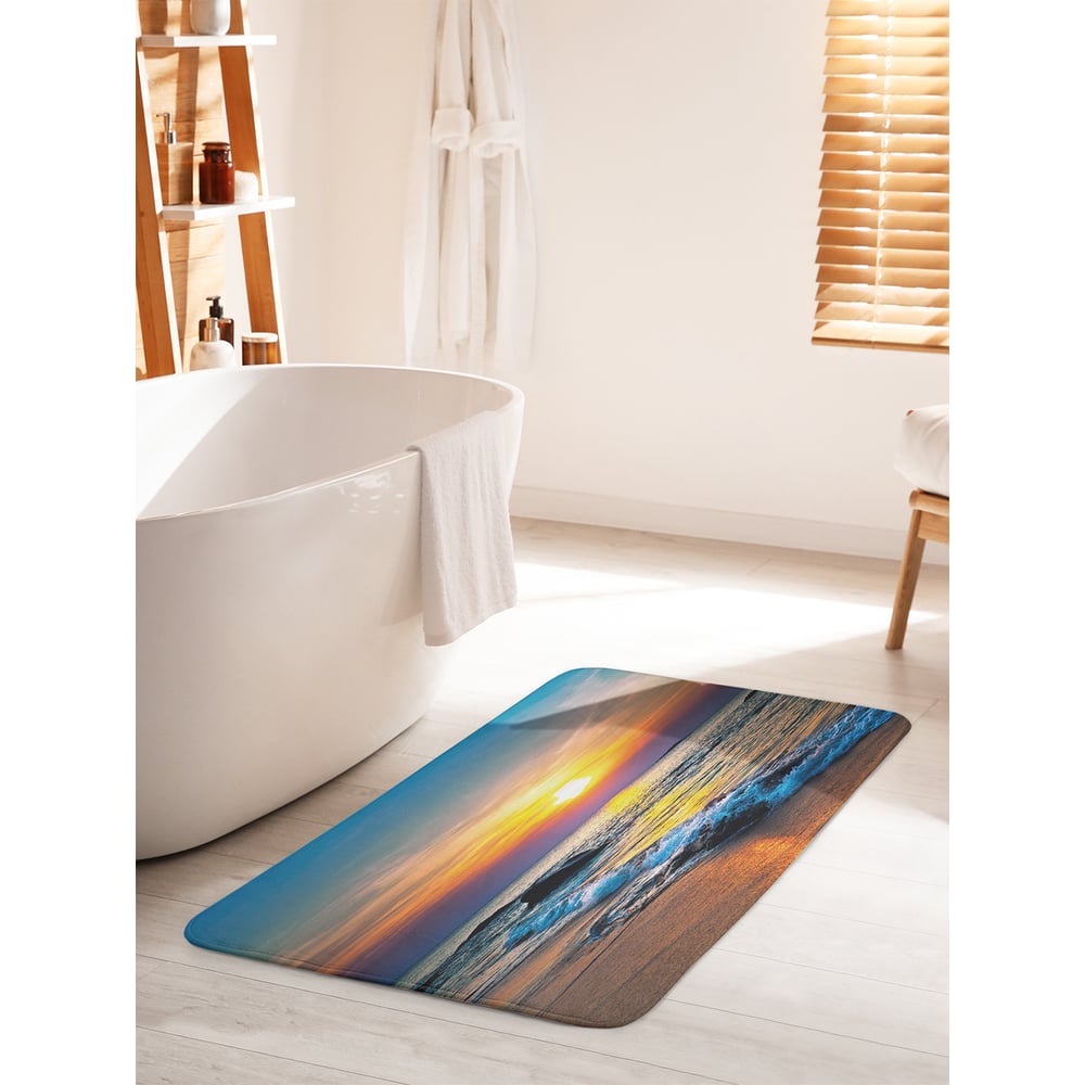 Изображение товара Коврик для ванной комнаты противоскользящий JOYARTY Волнистый закат 60х100 см