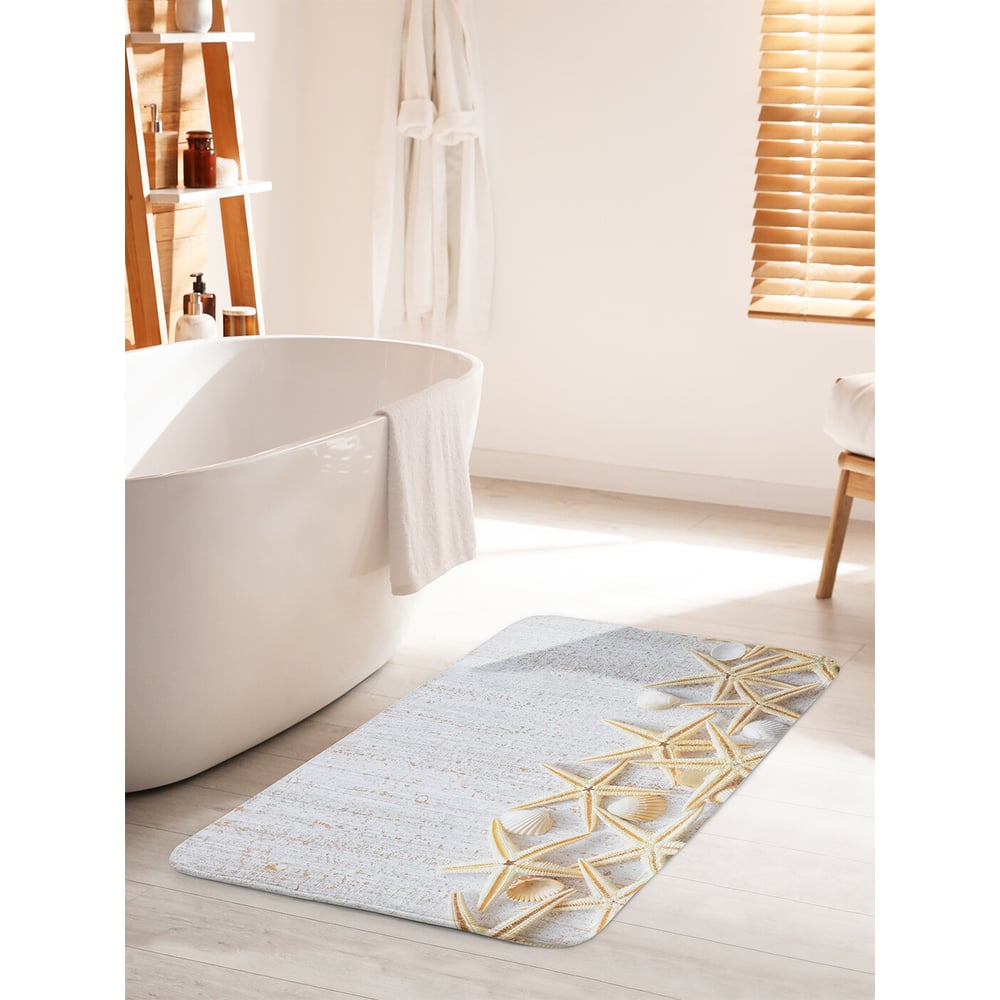 Изображение товара Коврик для ванной комнаты и туалета противоскользящий 60x100 см JOYARTY Морское окружение