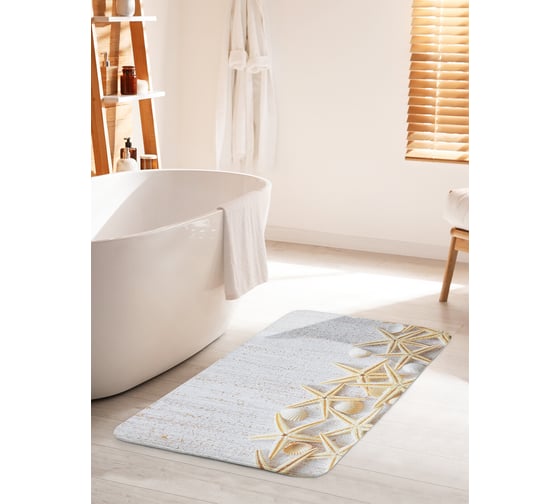 Изображение товара Коврик для ванной комнаты и туалета противоскользящий JOYARTY "Морское окружение" 60х100 см bath_11815_60x100