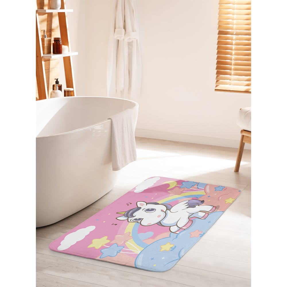 Изображение товара Коврик для ванной комнаты противоскользящий JOYARTY Музыкальный единорог 60x100 см