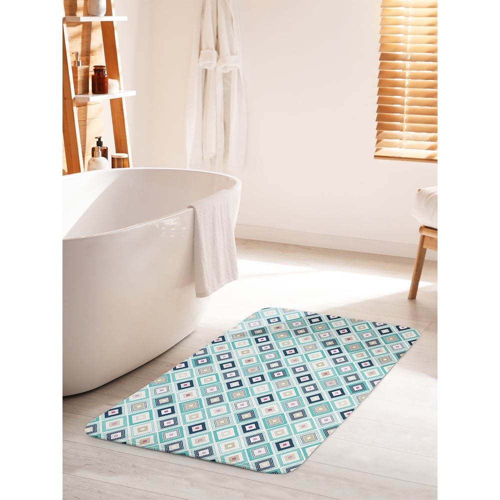 Изображение товара Коврик для ванной комнаты и туалета противоскользящий JOYARTY "Плитка с точками" 60х100 см bath_12019_60x100