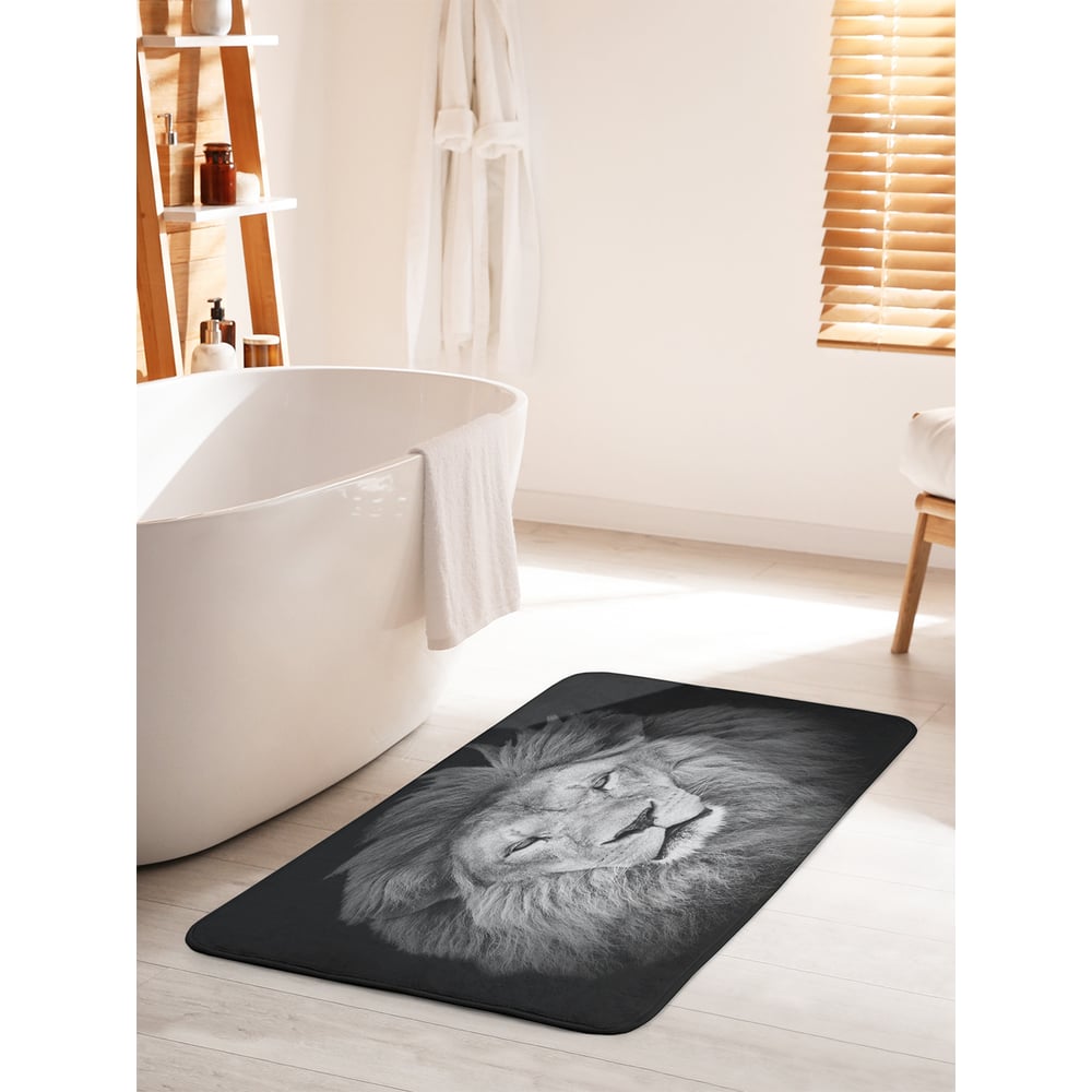 Изображение товара Коврик для ванной комнаты противоскользящий JOYARTY Мудрый лев 60х100 см