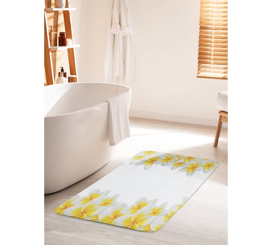Изображение товара Коврик для ванной комнаты и туалета противоскользящий JOYARTY "Цветочный вход" 60х100 см bath_12272_60x100