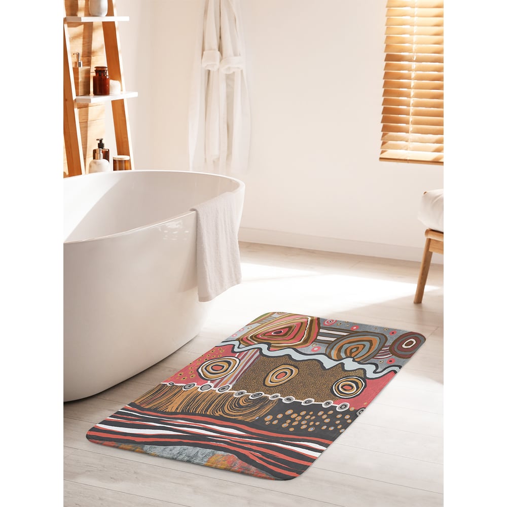 Изображение товара Коврик для ванной комнаты противоскользящий 60х100 см JOYARTY "Африканская абстракция"