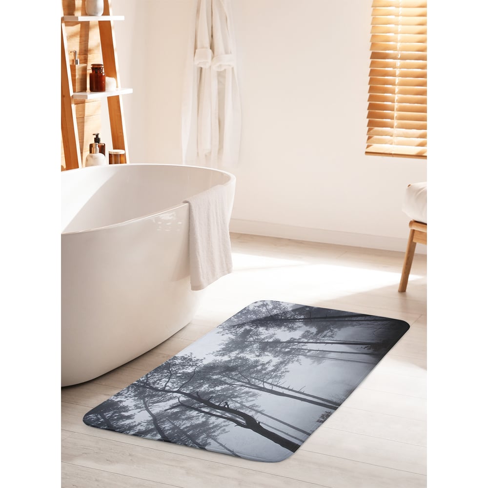 Изображение товара Коврик для ванной комнаты и туалета противоскользящий JOYARTY Туманный лес 60х100 см