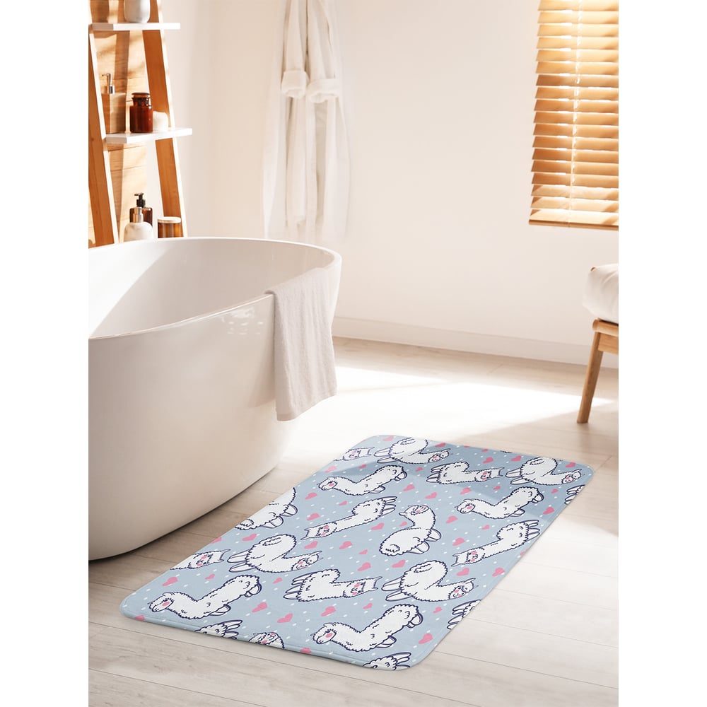 Изображение товара Коврик для ванной комнаты JOYARTY Милые альпаки 60х100 см противоскользящий