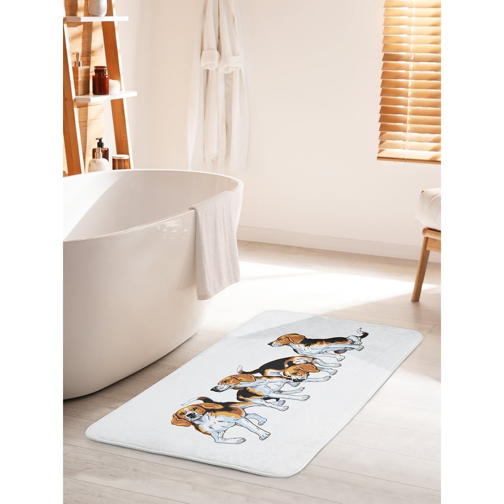 Изображение товара Коврик для ванной комнаты противоскользящий JOYARTY Бигль 60х100 см