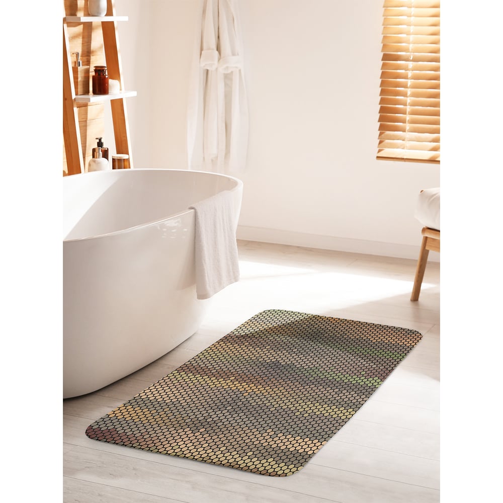 Изображение товара Коврик для ванной комнаты и туалета противоскользящий JOYARTY "Геометрический деграде" 60х100 см bath_55098_60x100