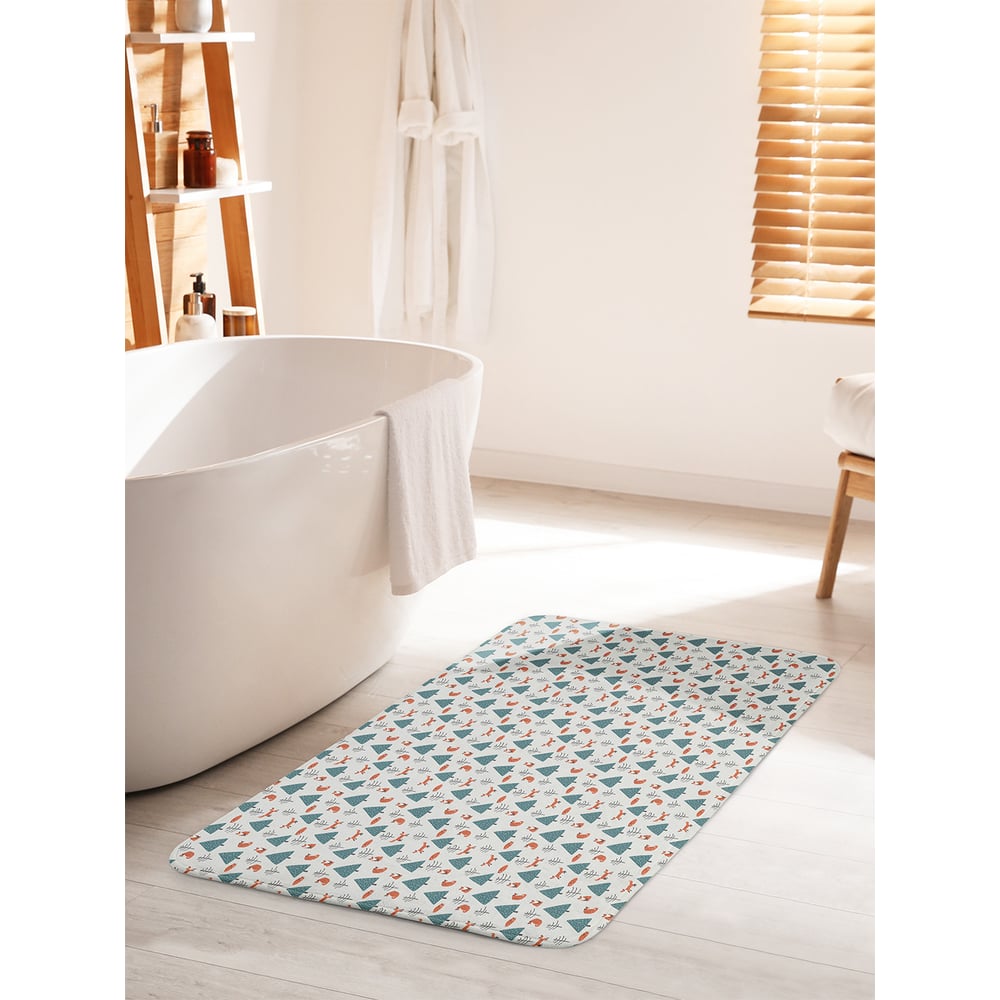 Изображение товара Коврик для ванной комнаты JOYARTY Лисицы в лесу 60x100 см противоскользящий