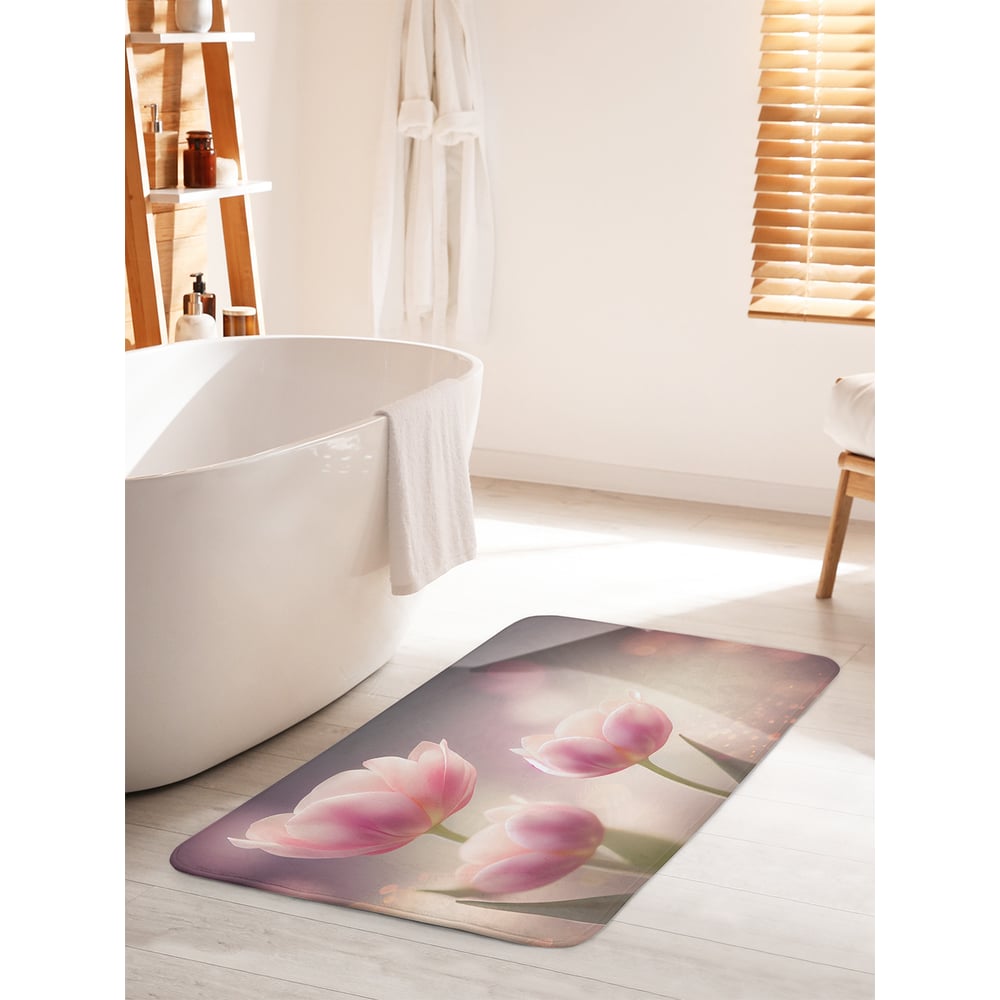 Изображение товара JOYARTY Нежность на рассвете коврик для ванной 60х100 см противоскользящий