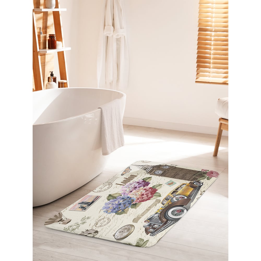 Изображение товара Коврик для ванной комнаты противоскользящий JOYARTY "Лондон" 60х100 см