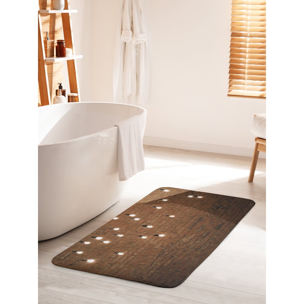 Изображение товара Коврик для ванной комнаты и туалета противоскользящий JOYARTY "Стена в стиле лофт" 60х100 см bath_85314_60x100