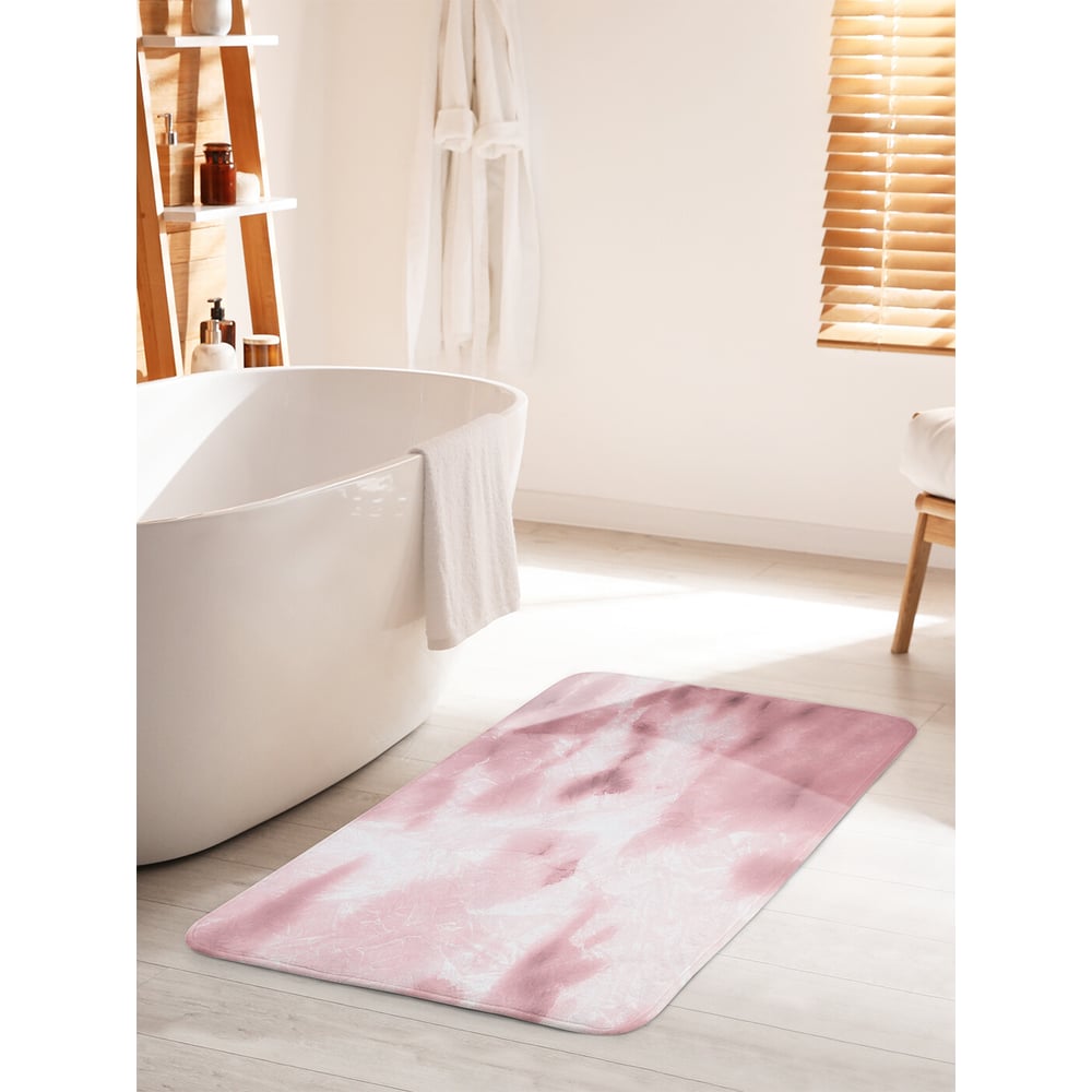 Изображение товара Коврик для ванной комнаты и туалета противоскользящий JOYARTY "Розовый дым" 60х100 см bath_274848_60x100