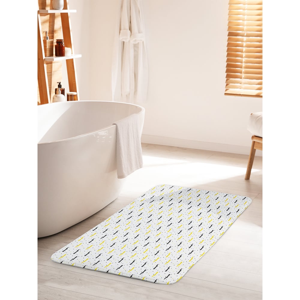 Изображение товара Коврик для ванной комнаты и туалета противоскользящий JOYARTY "Два цвета таксы" 60х100 см bath_92451_60x100