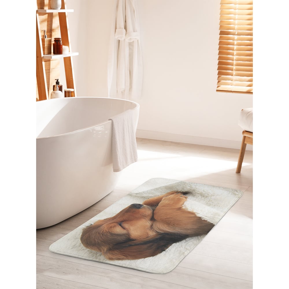 Изображение товара Коврик для ванной JOYARTY 'Собака в постели' 60х100 см