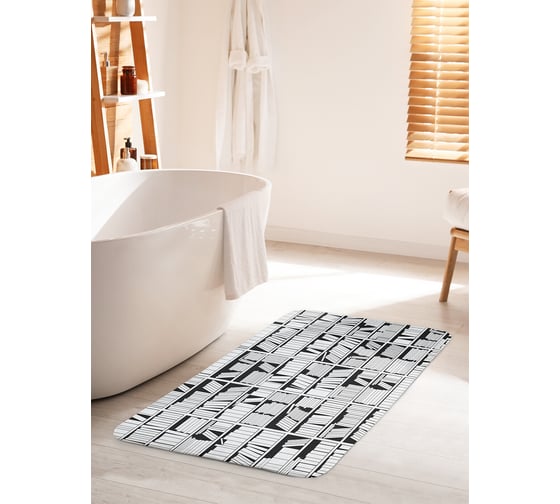 Изображение товара Коврик для ванной комнаты и туалета противоскользящий JOYARTY "Переполненная библиотека" 60х100 см bath_92803_60x100