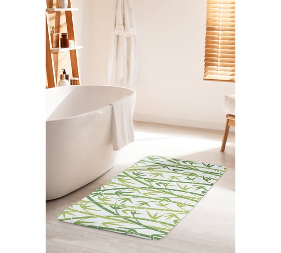 Изображение товара Коврик для ванной комнаты и туалета противоскользящий JOYARTY "Заросли бамбука" 60х100 см bath_92879_60x100