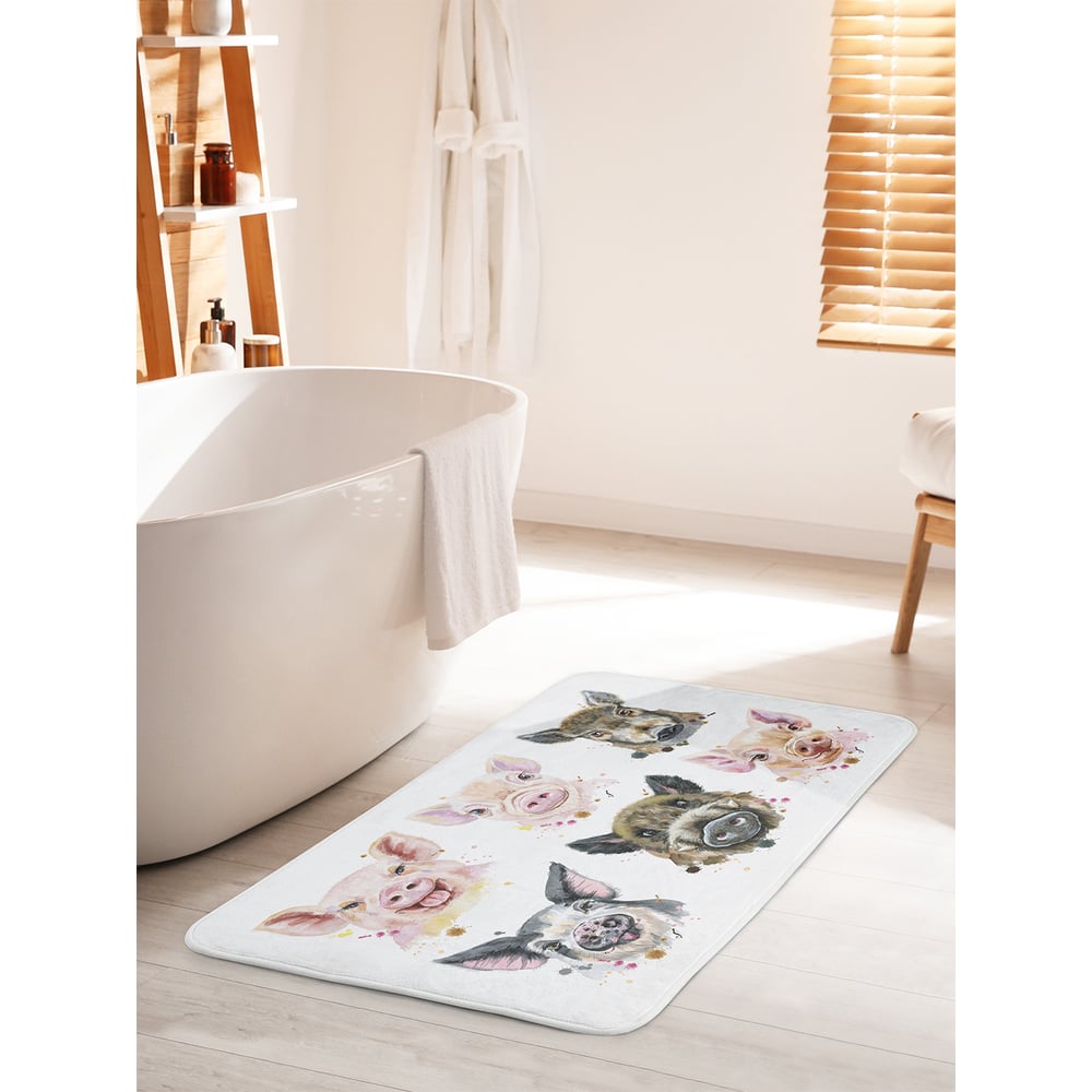Изображение товара Коврик для ванной комнаты и туалета JOYARTY 60x100 см противоскользящий
