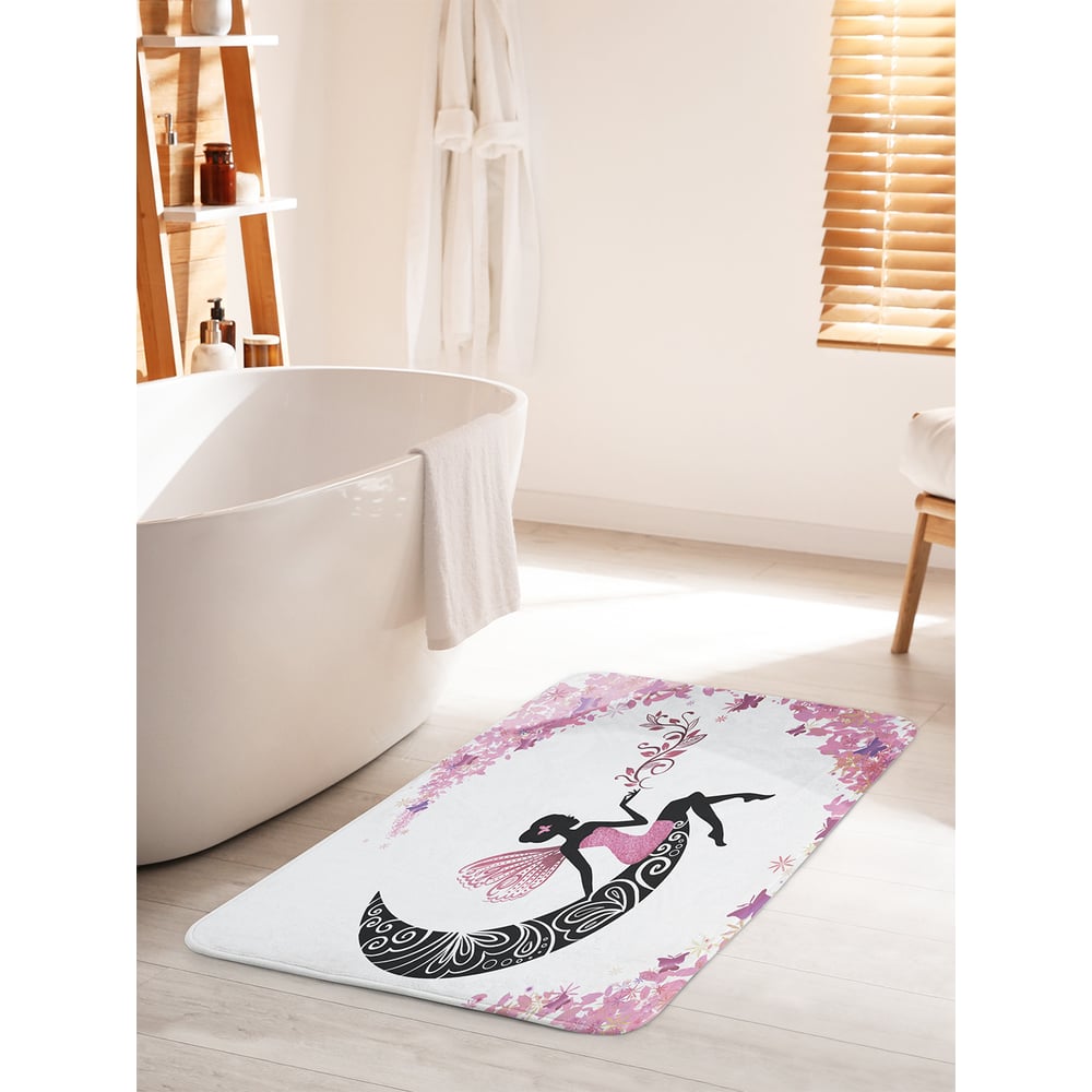 Изображение товара Коврик для ванной комнаты и туалета JOYARTY "Фея на месяце" 60х100 см противоскользящий