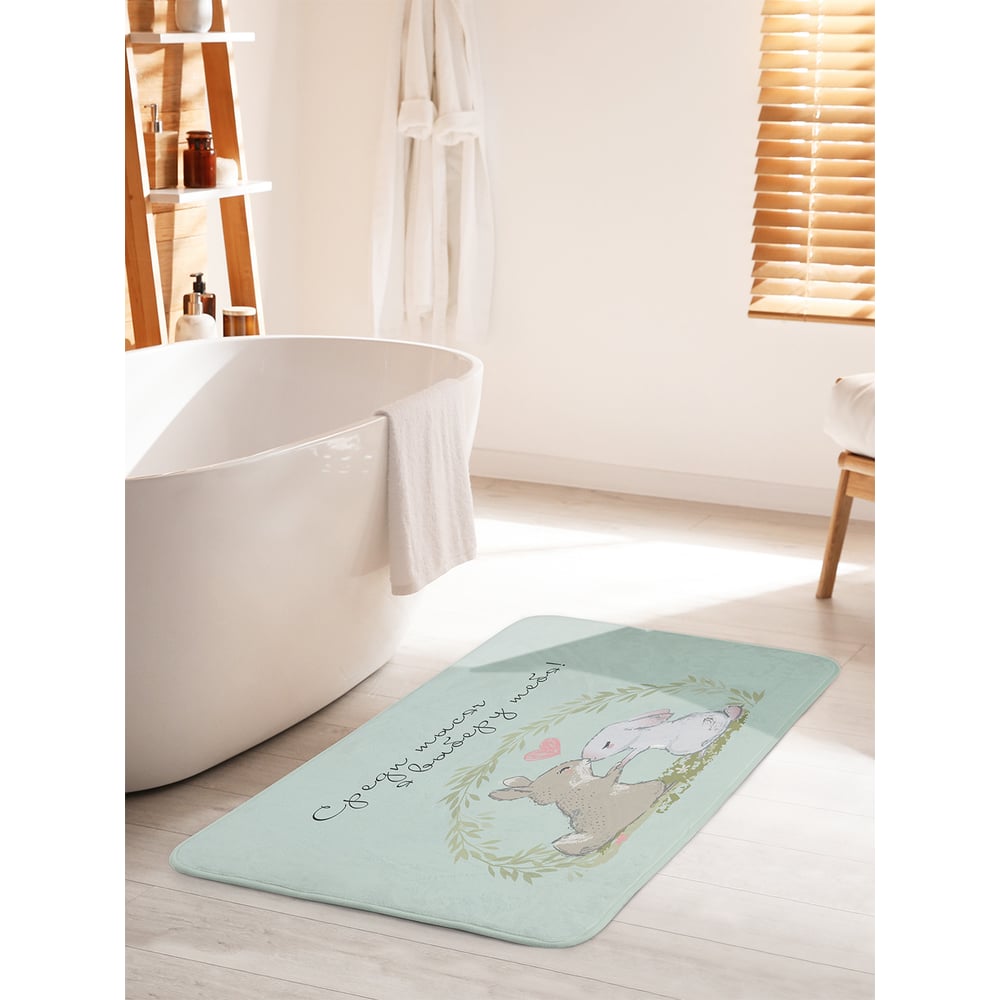 Изображение товара Коврик для ванной JOYARTY Заячья любовь 60х100 см