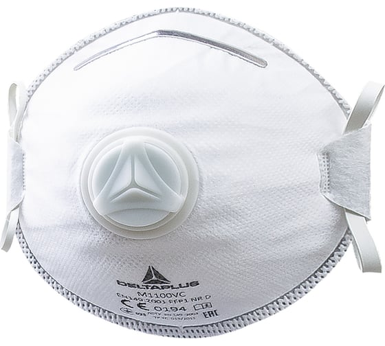 Изображение товара Респираторная маска с клапаном Delta Plus FFP1 М1100VC в упаковке 10 шт. M1100VC