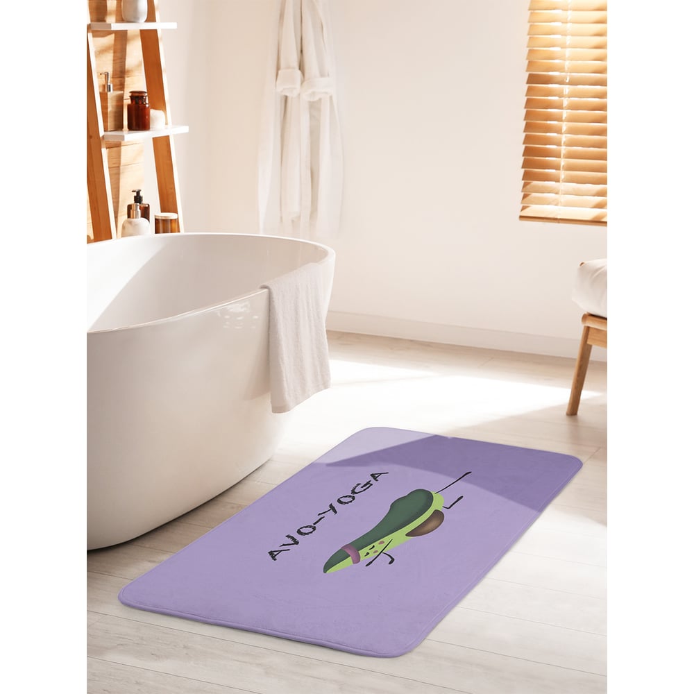 Изображение товара Коврик для ванной комнаты противоскользящий JOYARTY Авокадо на йоге 60х100 см