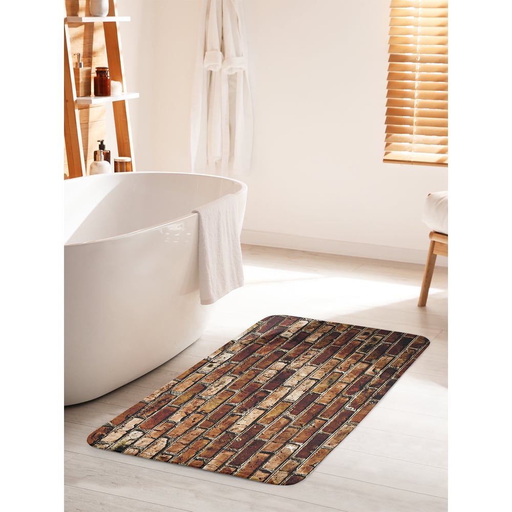 Изображение товара Коврик для ванной комнаты и туалета JOYARTY "Старая кладка" 60х100 см противоскользящий