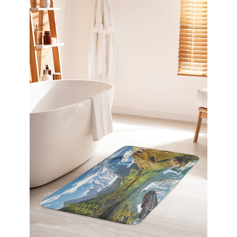 Изображение товара Коврик для ванной комнаты и туалета JOYARTY В поисках озера 60х100 см противоскользящий