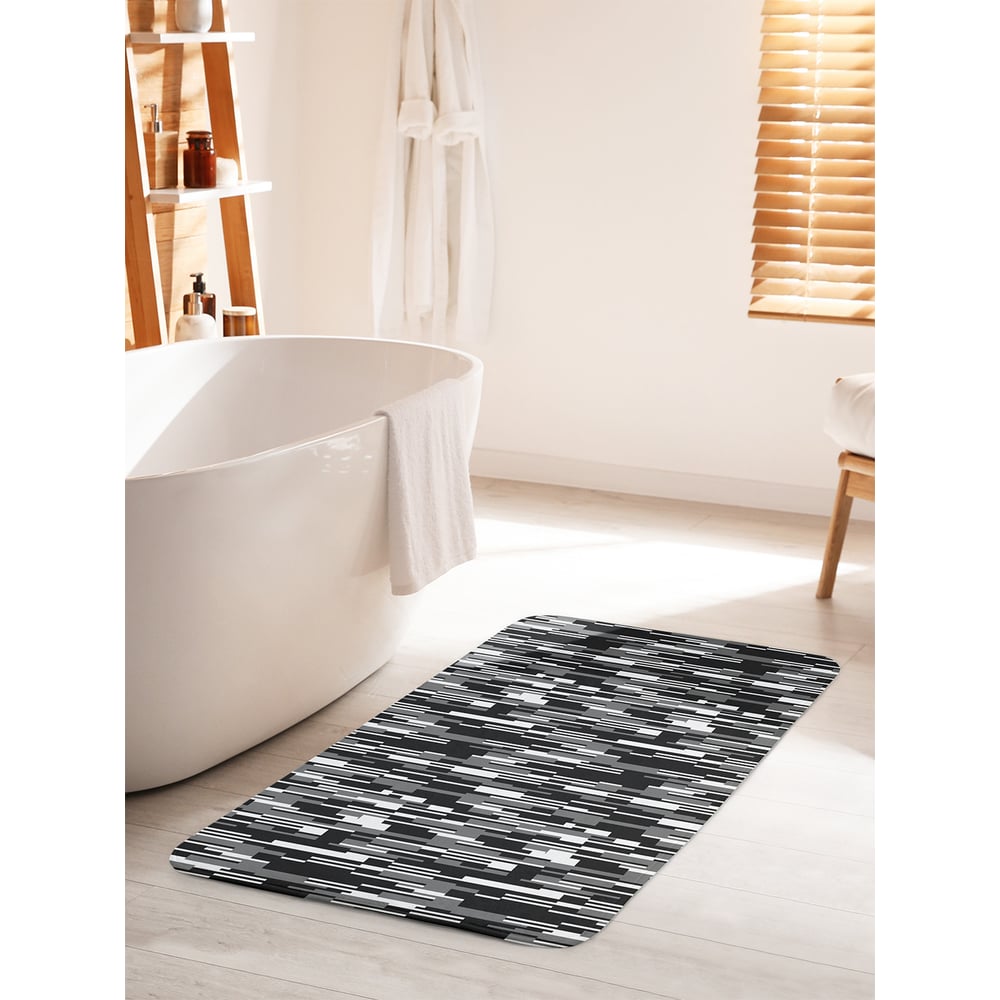 Изображение товара Коврик для ванной JOYARTY Вертикальные штрихи 60х100 см противоскользящий