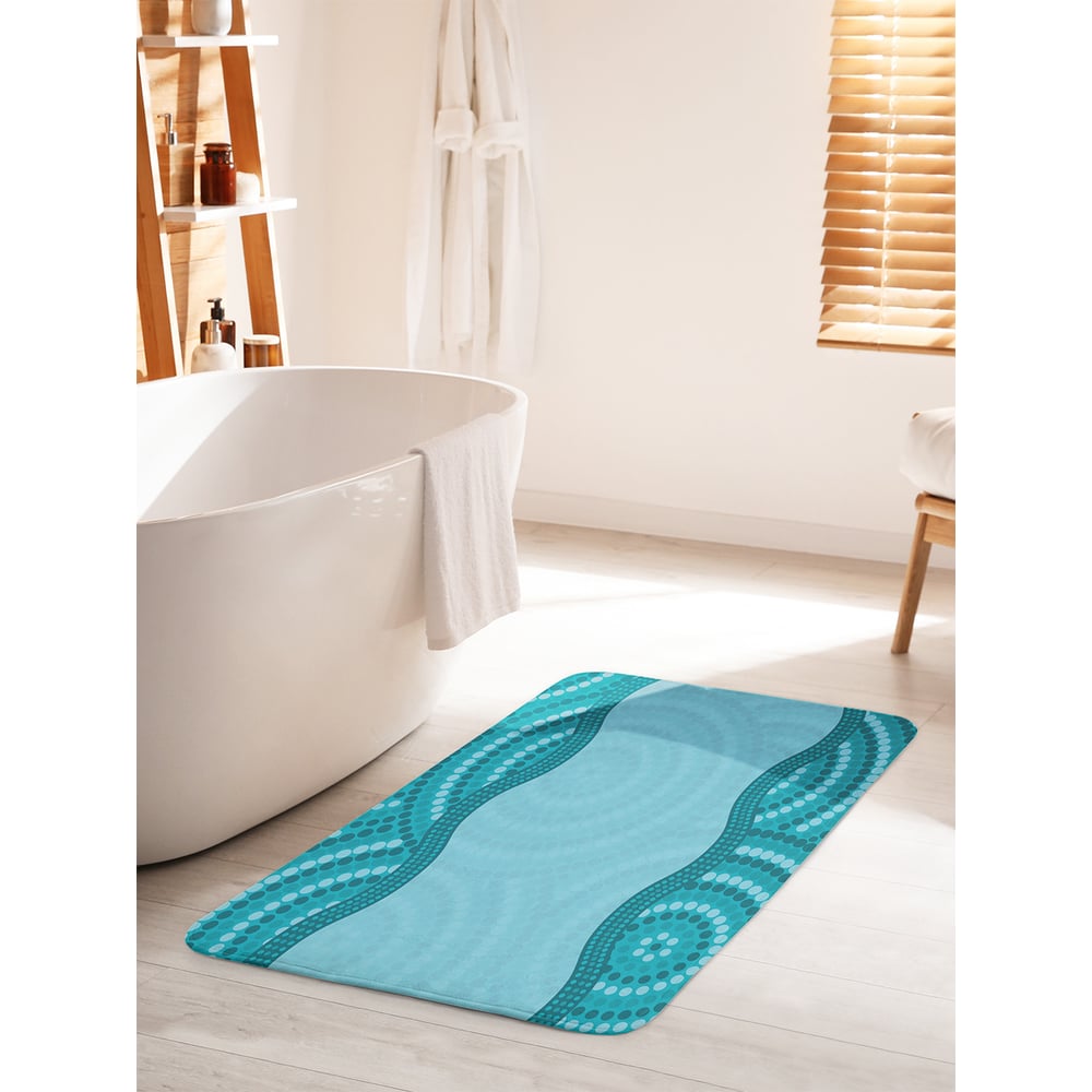 Изображение товара Коврик для ванной комнаты и туалета JOYARTY Точки и линии 60х100 см противоскользящий
