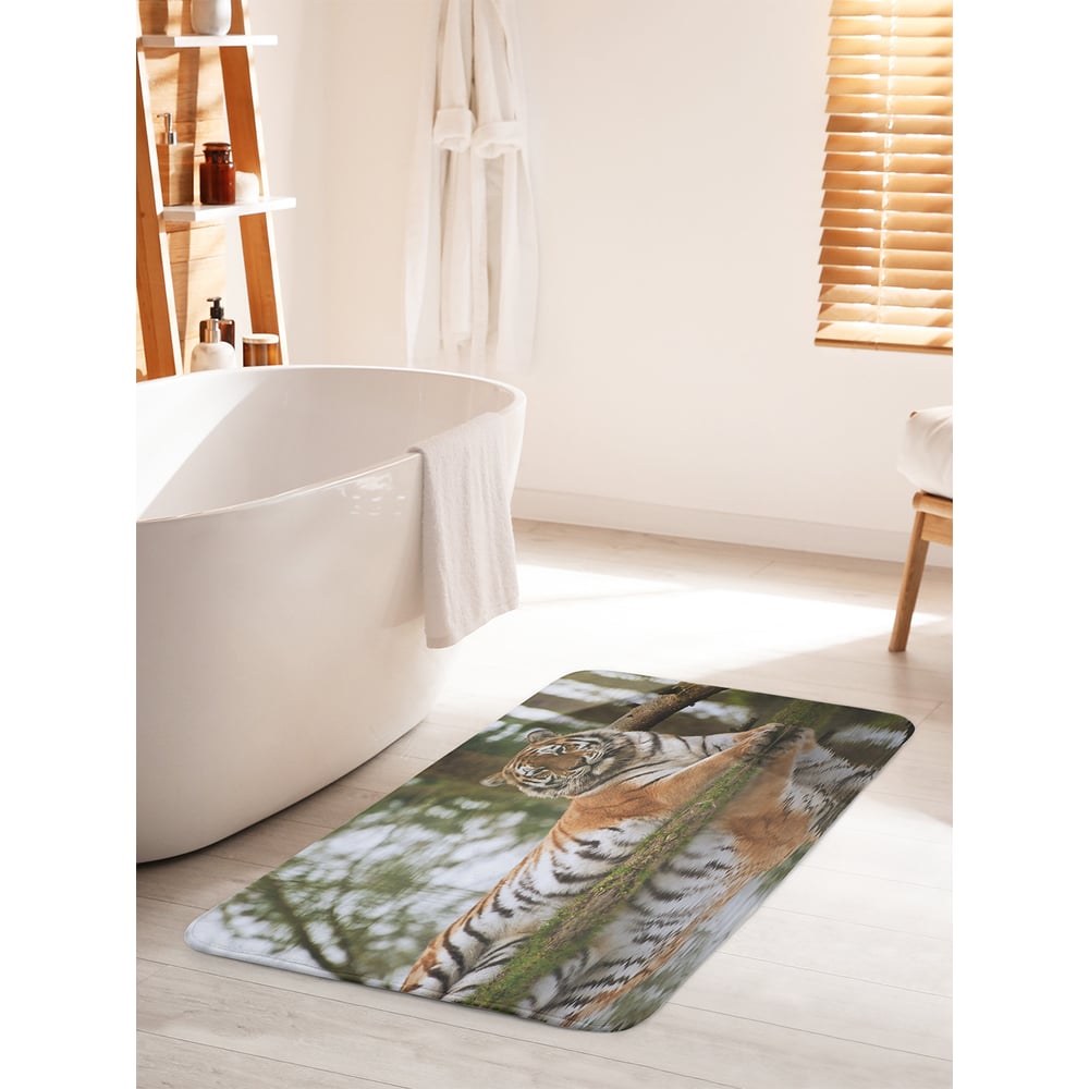 Изображение товара Коврик для ванной комнаты и туалета противоскользящий JOYARTY Тигр на отдыхе 60х100 см Изображение товара Коврик для ванной комнаты и туалета противоскользящий JOYARTY Тигр на отдыхе 60х100 см