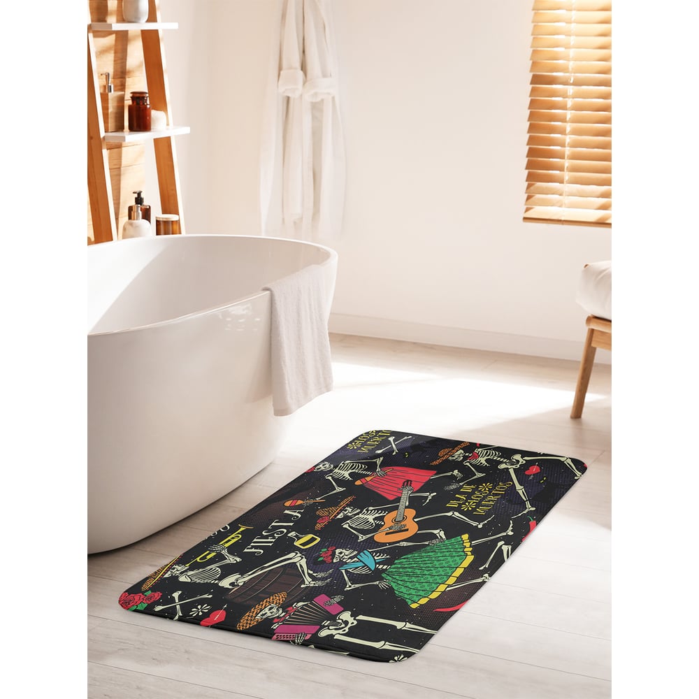 Изображение товара Коврик для ванной JOYARTY Мексиканская фиеста противоскользящий 60х100 см