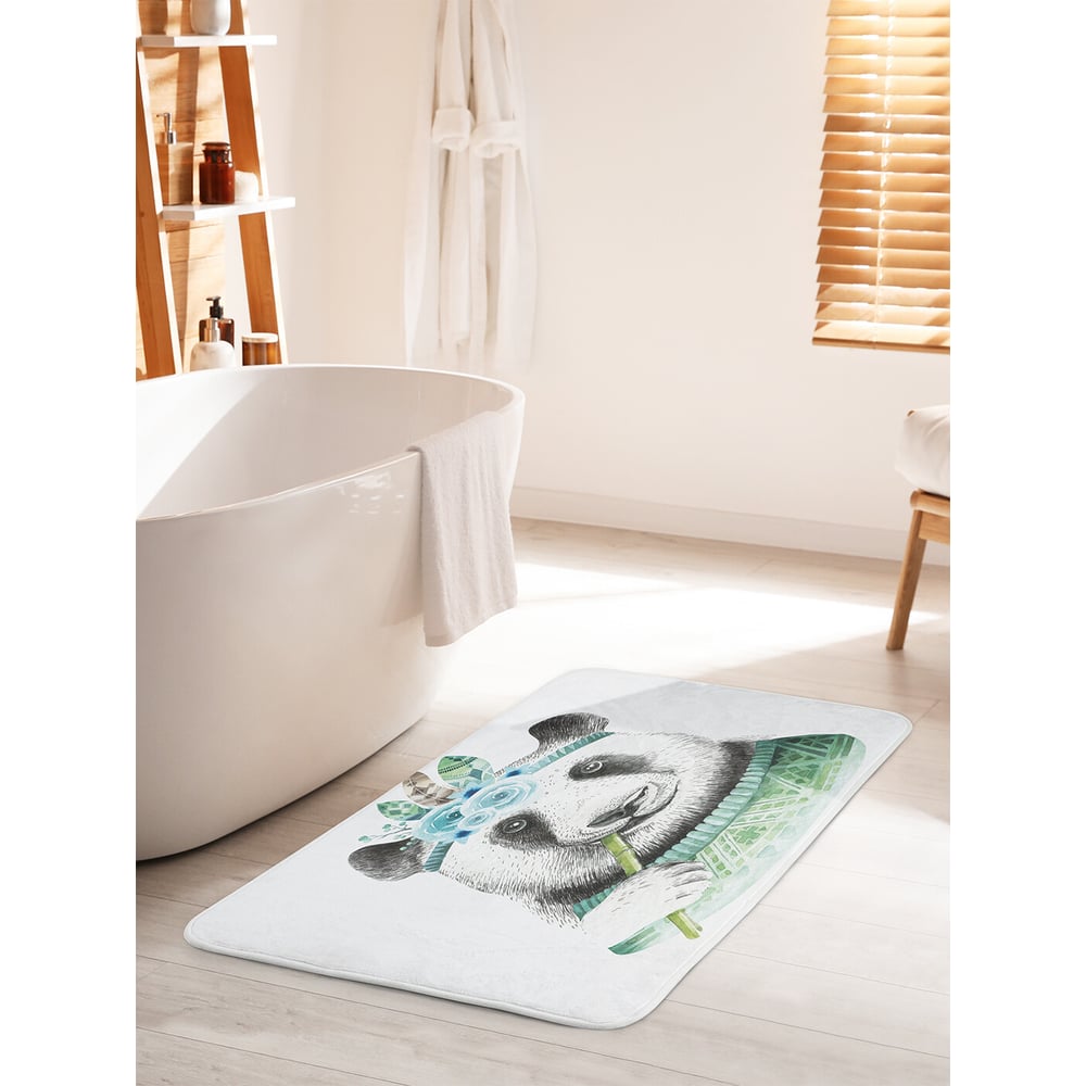 Изображение товара Коврик для ванной комнаты и туалета противоскользящий JOYARTY Крутышка панда 60х100 см