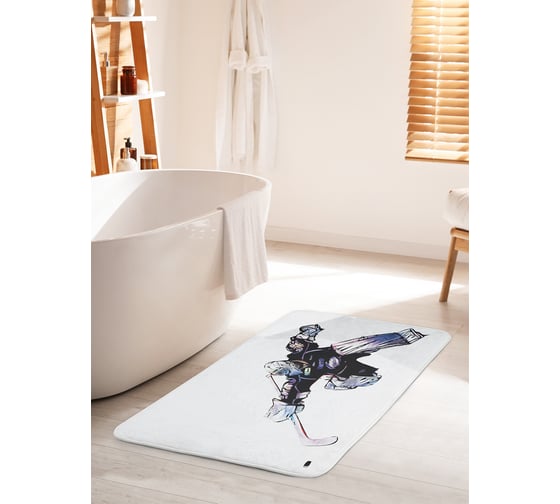 Изображение товара Коврик для ванной комнаты и туалета противоскользящий JOYARTY "Голкипер" 60х100 см bath_54238_60x100