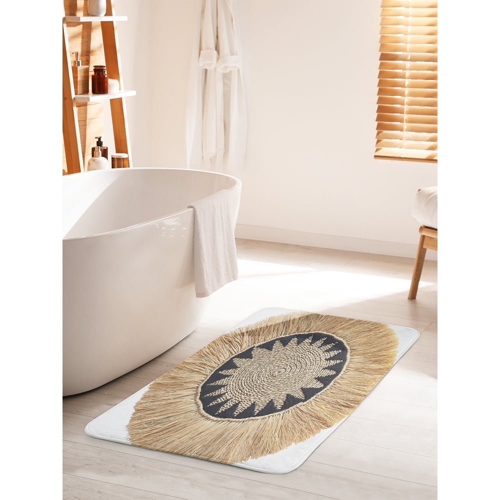 Изображение товара Коврик для ванной комнаты и туалета противоскользящий 60х100 см JoyArty Соломенное покрывало
